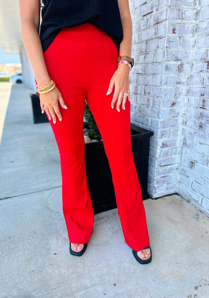 Red~ Magic High Waisted Kick Flare Pant