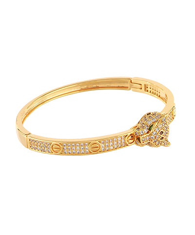 Panther Pave CZ Bangle Bracelet