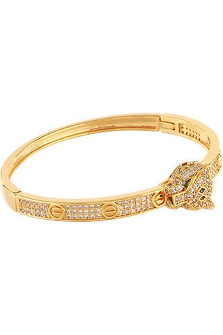 Panther Pave CZ Bangle Bracelet