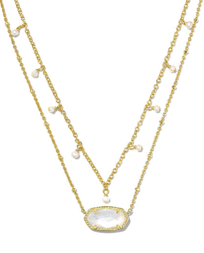 Kendra Scott| ELISA PEARL MULTI STRAND NECKLACE GOLD IVORY MOTHER OF PEARL