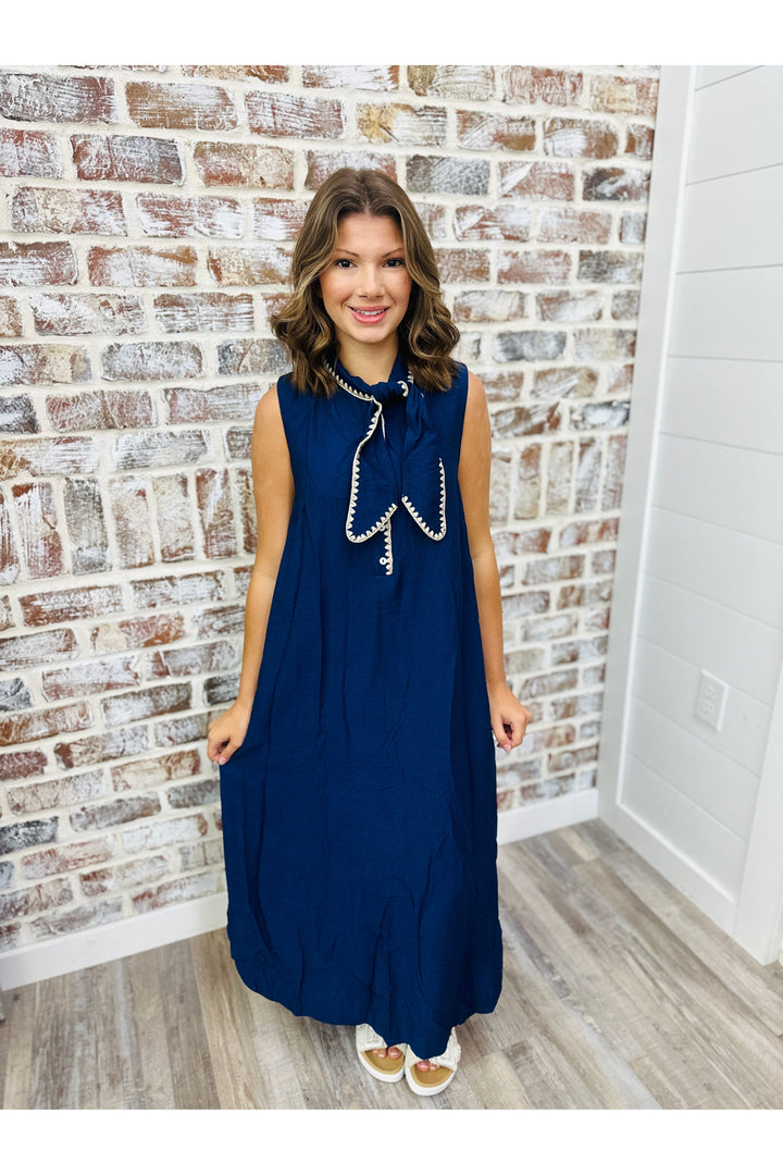 Nighttime Navy Midi Dress