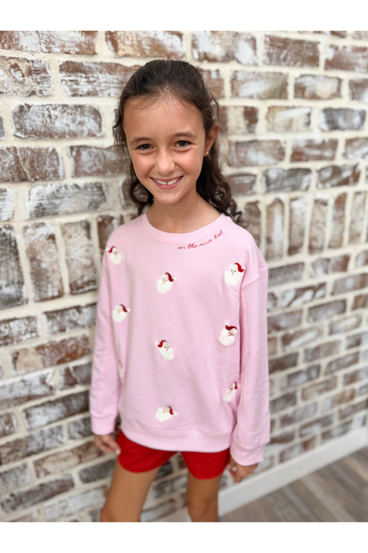 Youth Mary Square  Sarah Small Santas Sweatshirt