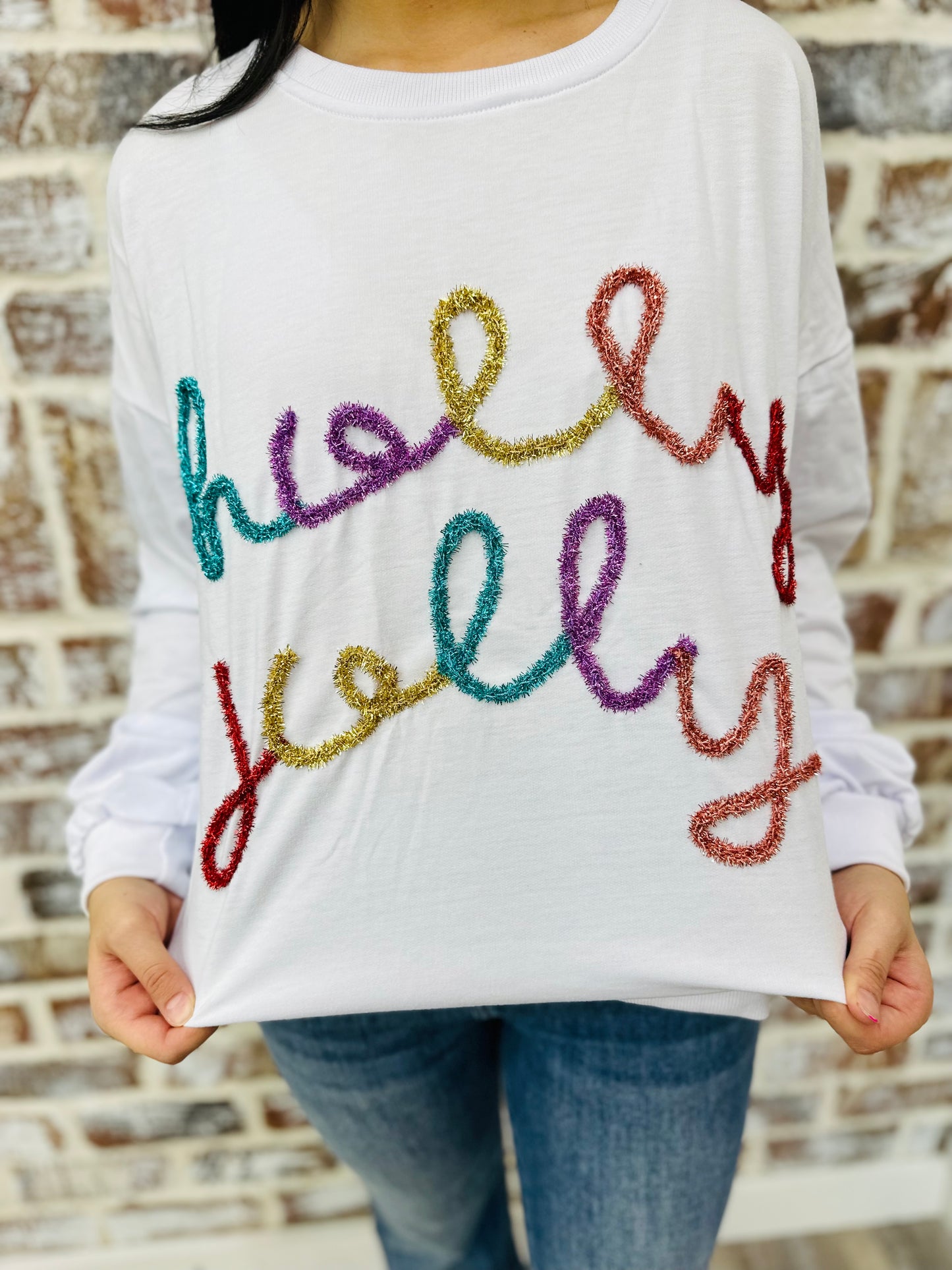 Holly Jolly Tinsel Sweatshirt