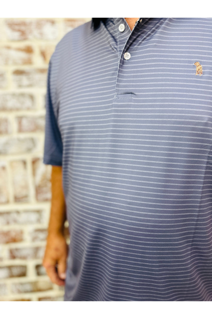 Southern Casanova | Blue Stone Stripe Polo