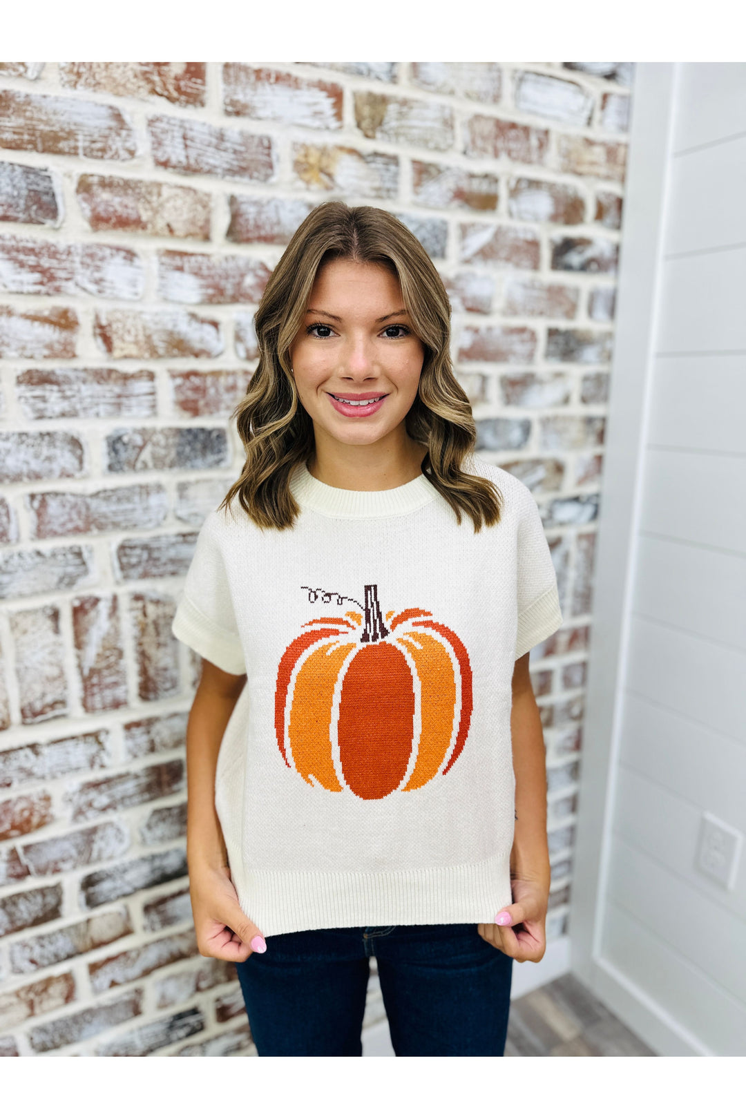 Pumpkin Sweater Top
