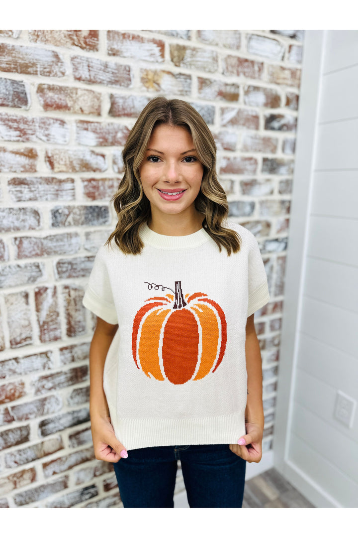 Pumpkin Sweater Top