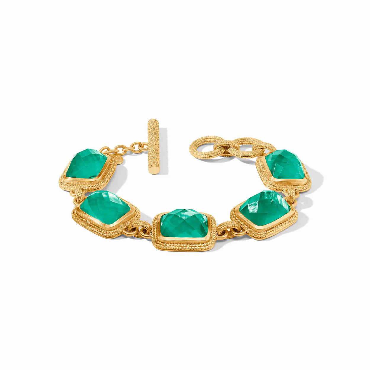 Julie Vos Cheval Stone Bracelet~ Iridescent Emerald