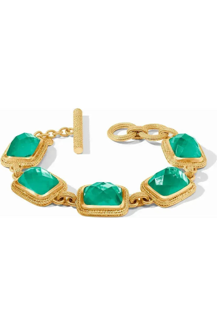 Julie Vos Cheval Stone Bracelet~ Iridescent Emerald