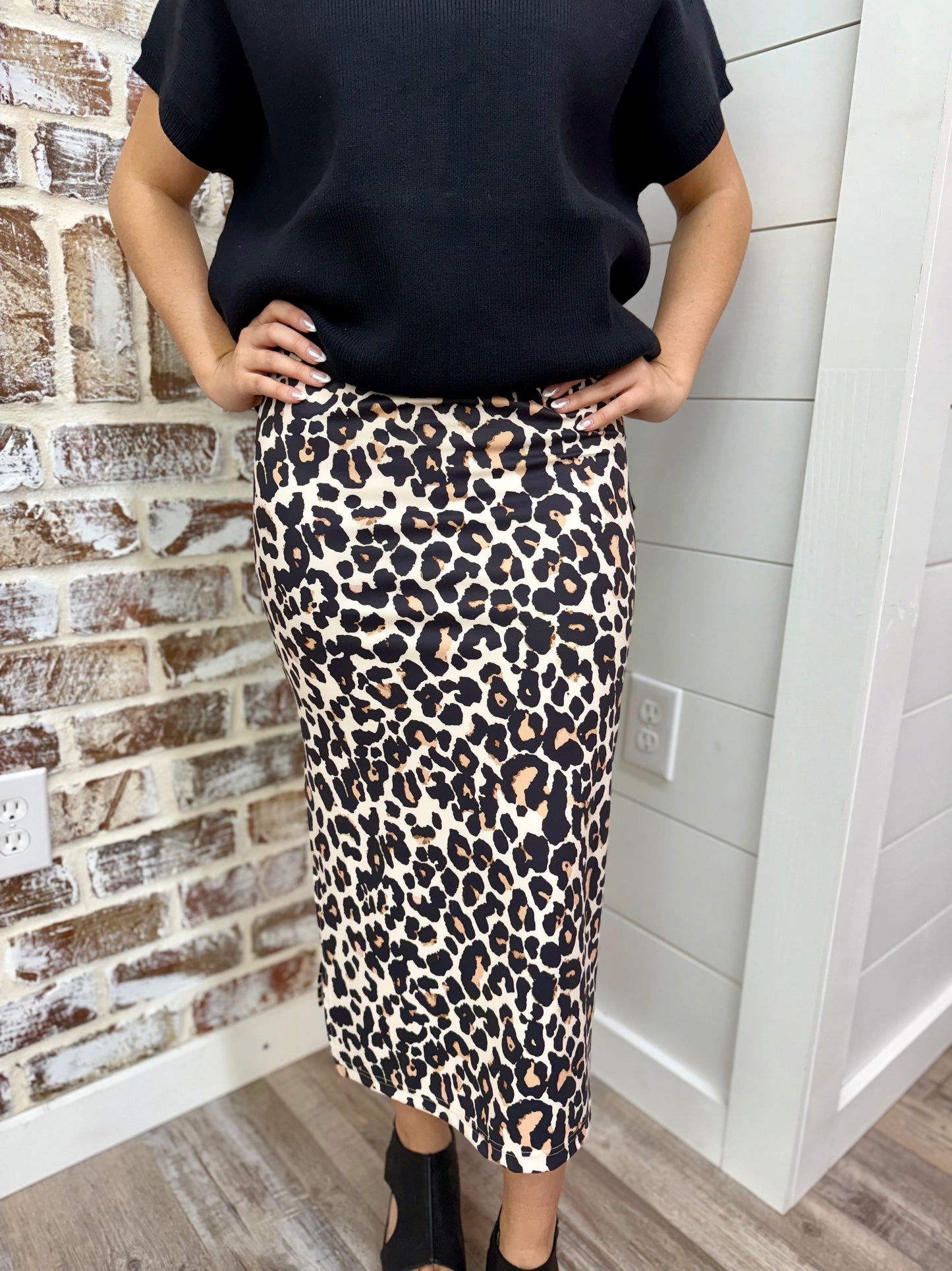 Leopard Midi Skirt