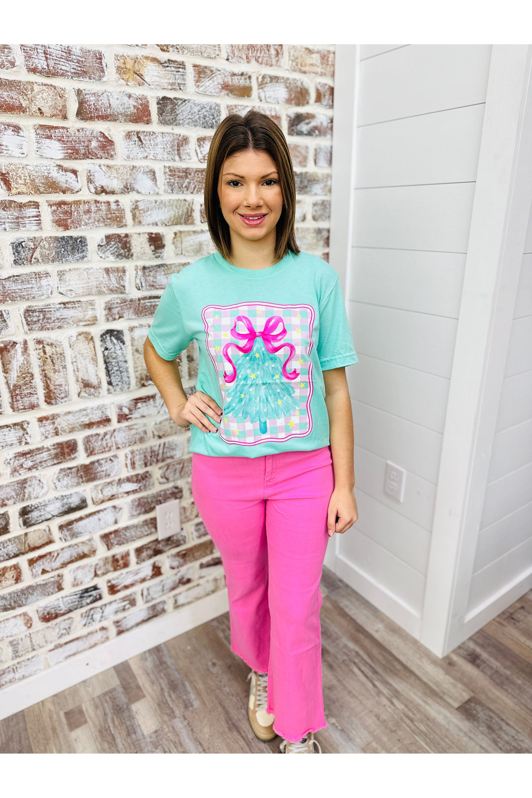 Preppy Christmas Tree Tee