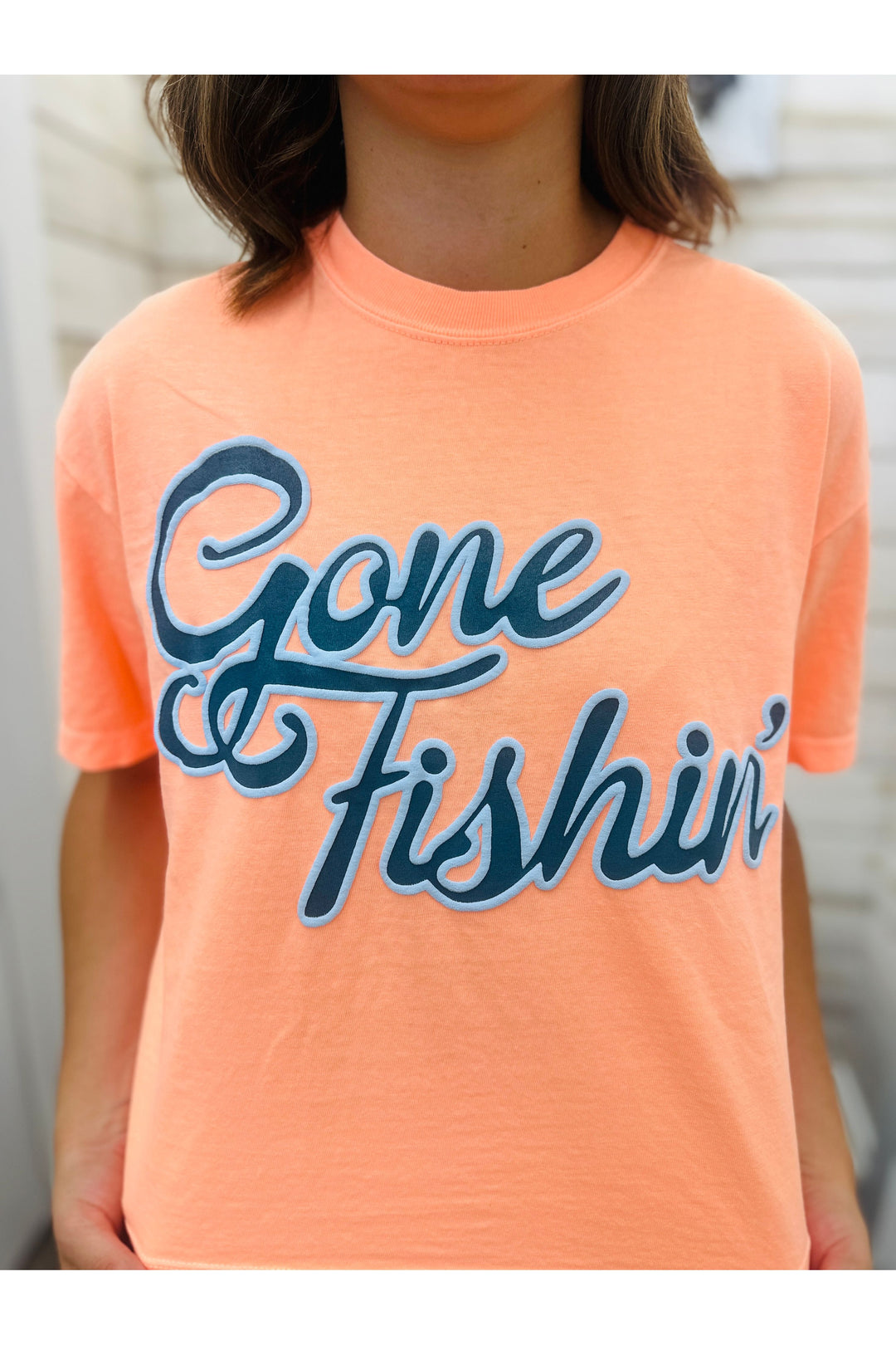 Gone Fishin’ Cropped Tee