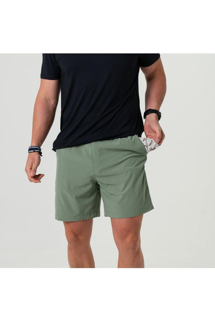 Burlebo | Everyday Short - Light Sage Fish Toss Pocket
