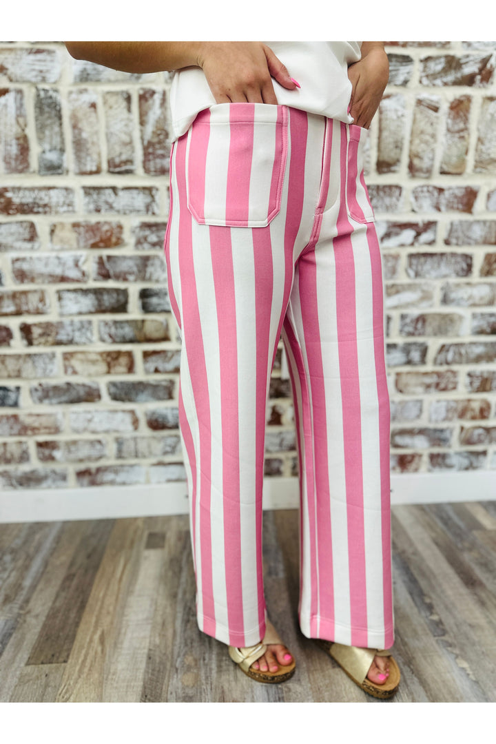 Pink Stripes Pants
