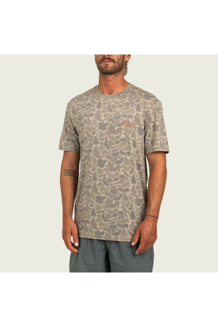 Marsh Wear| Stackhouse Tech Tee| khaki mallard camo