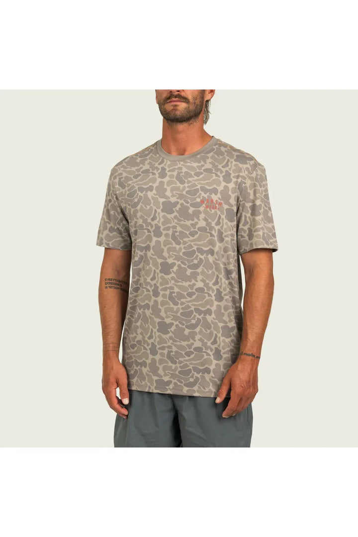 Marsh Wear| Stackhouse Tech Tee| khaki mallard camo