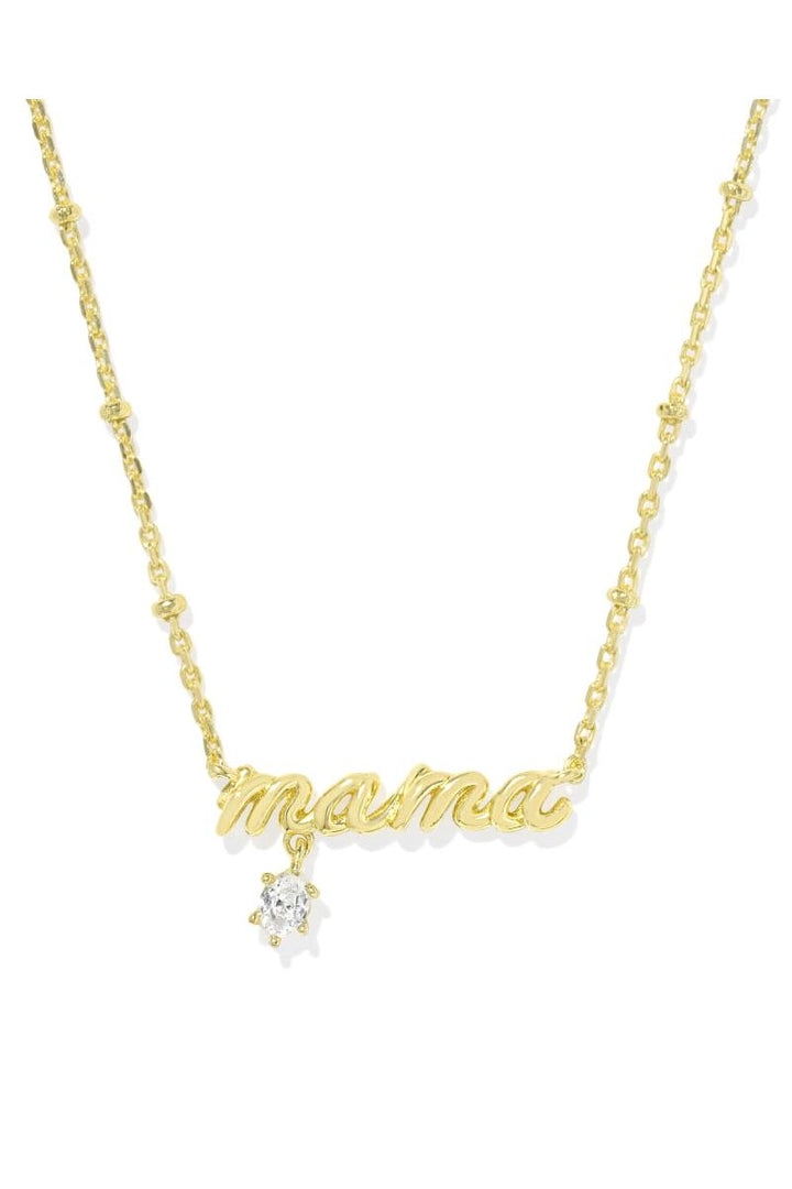 Kendra Scott | Mama Gold Crystal Short Pendant Necklace