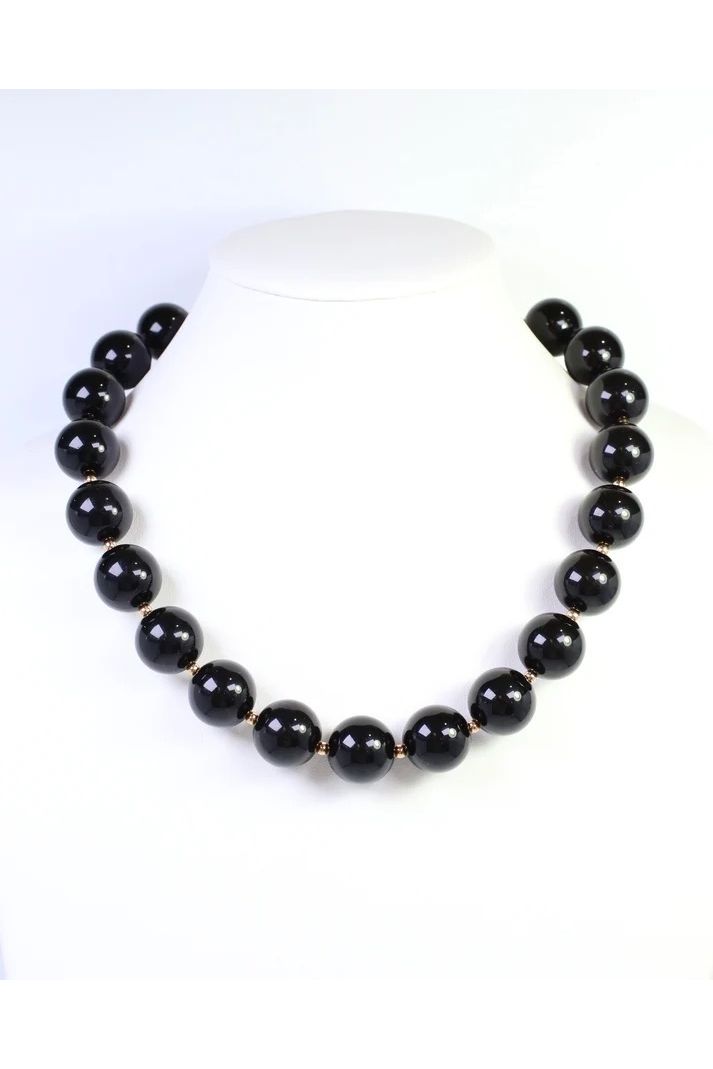 Megan Beaded Necklace Black