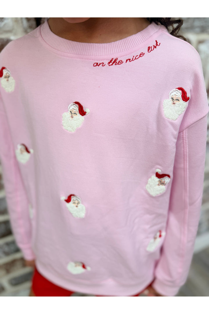Youth Mary Square  Sarah Small Santas Sweatshirt