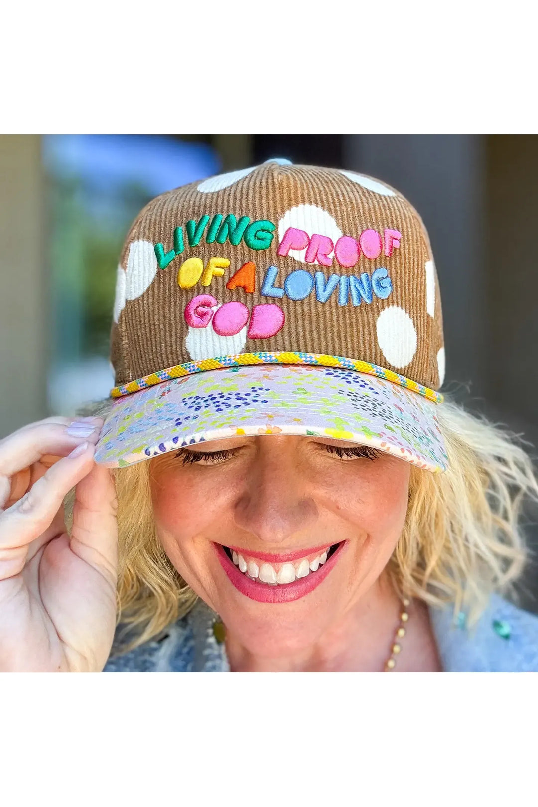Embroidered Baseball Cap - "Living Proof of A Loving God"