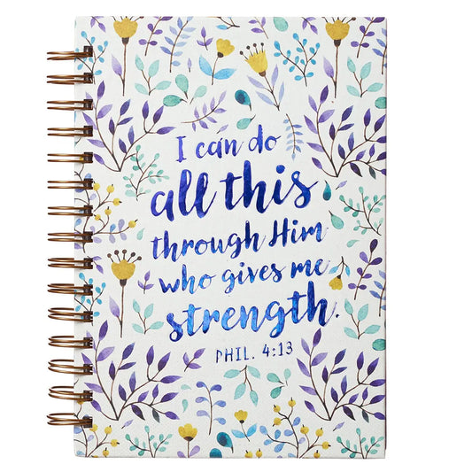 I Can Do All This Large Wirebound Hardcover Journal