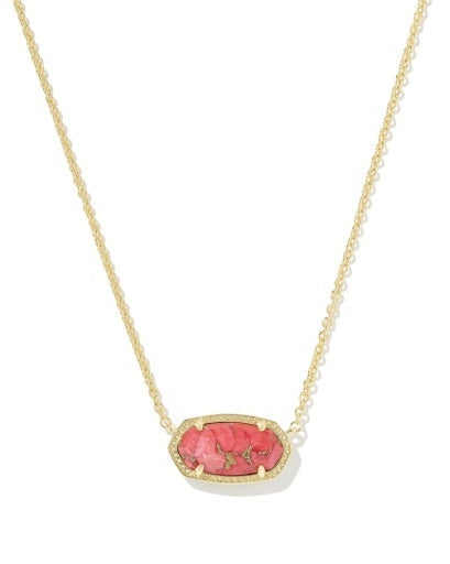 Kendra Scott | Elisa Necklace-Gold Bronze Veined Red Magnesite