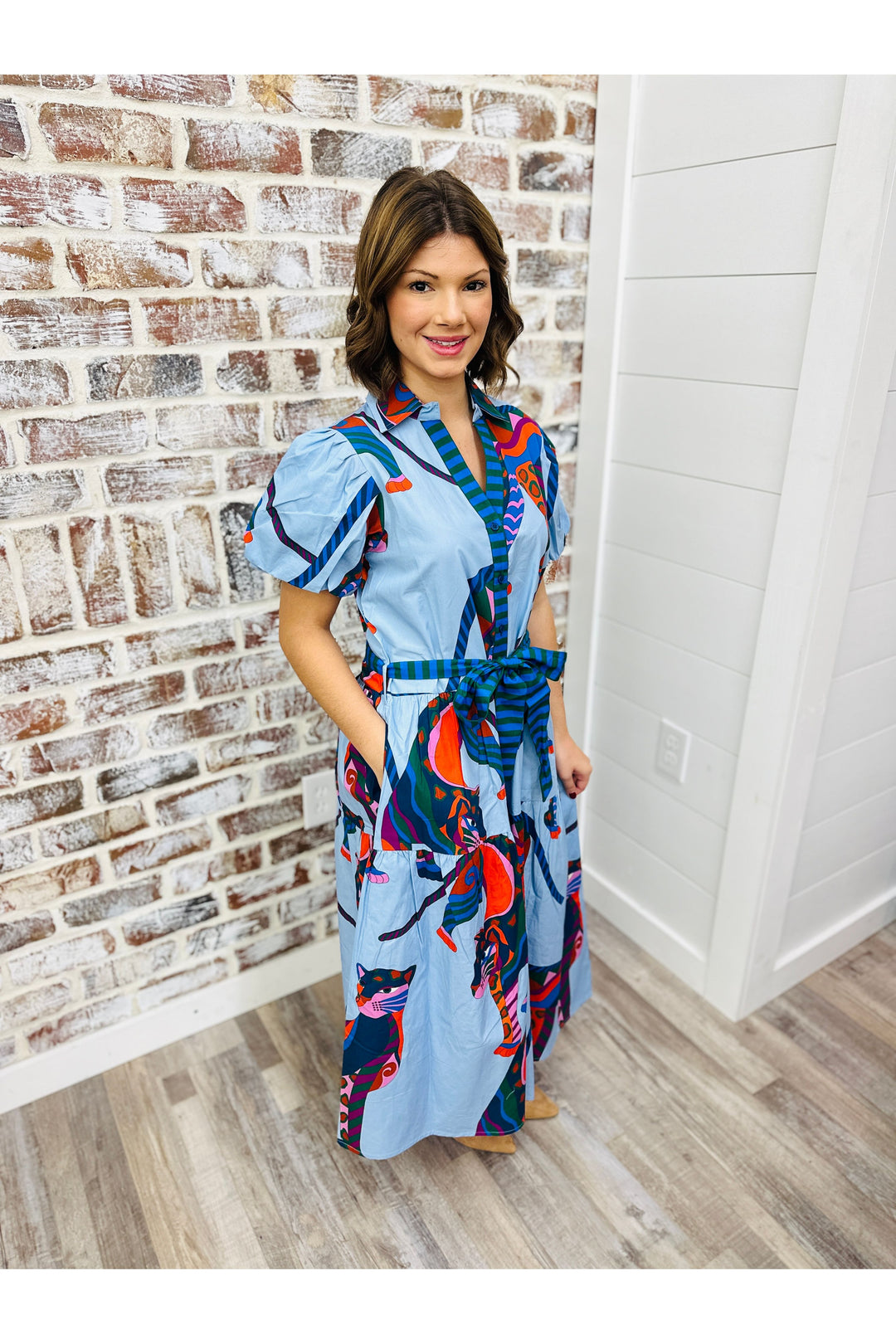 Della Cheetah Midi Dress