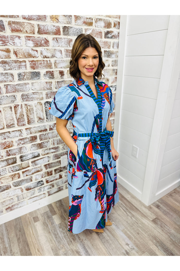 Della Cheetah Midi Dress