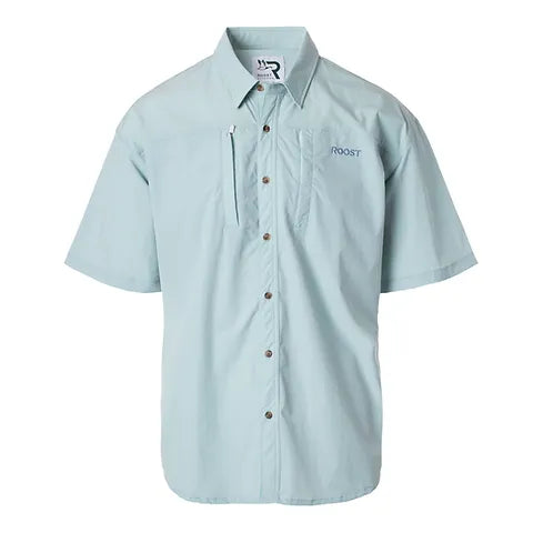 Roost S/S Button~ Light Blue