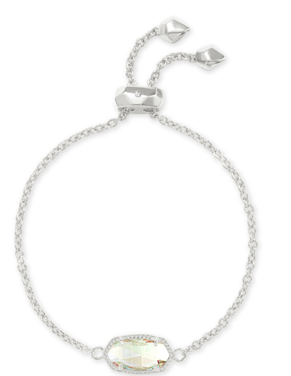 Kendra Scott| ELAINA DELICATE CHAIN BRACELET RHODIUM DICHROIC GLASS