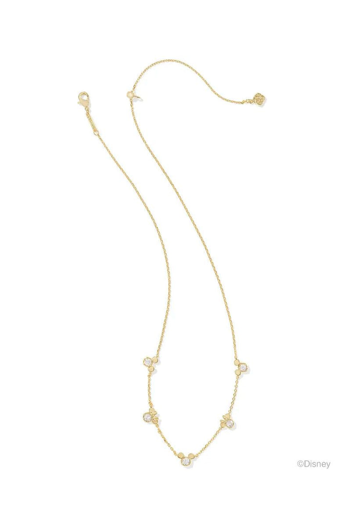 Disney | Kendra Scott Gold Mickey Minnie Strand Necklace