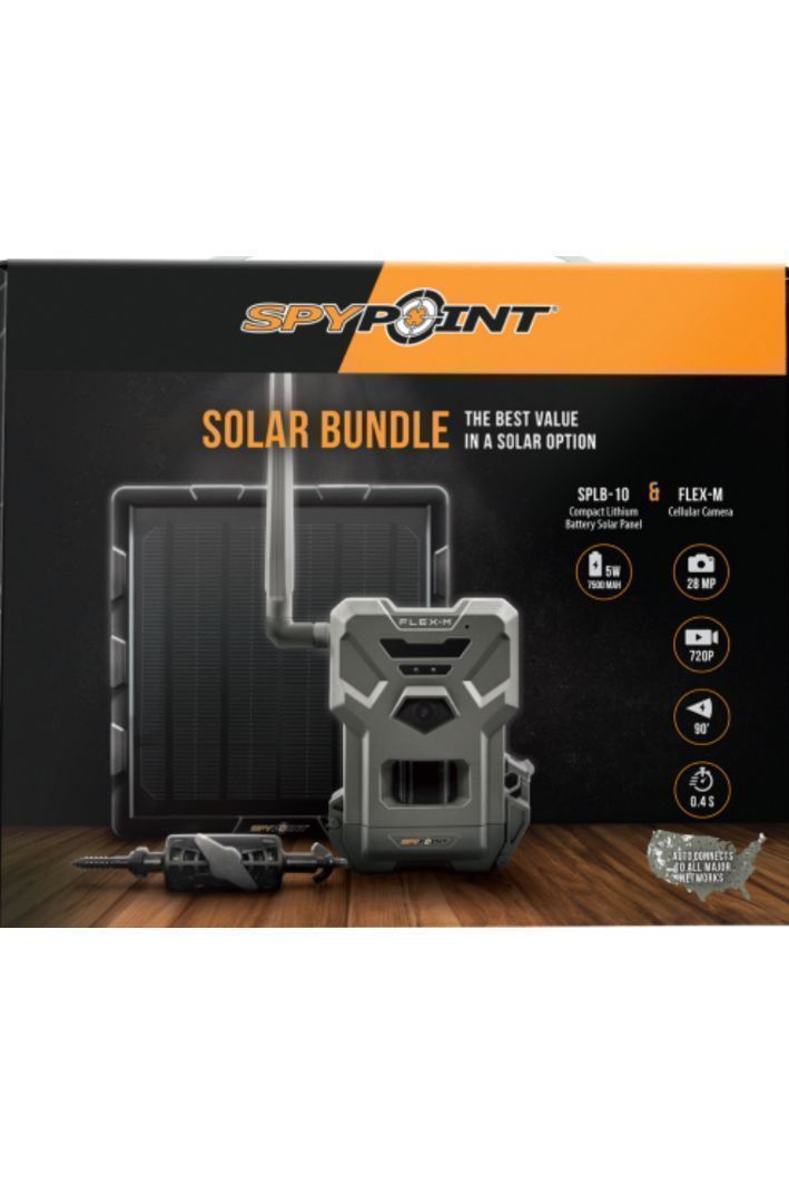 SpyPoint FLEX-M & SPLB-10 SOLAR BUNDLE Trail Camera