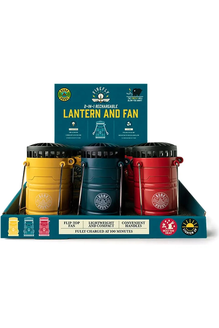 Bunkhouse Firefly 2-in-1 Rechargeable Lantern and Fan