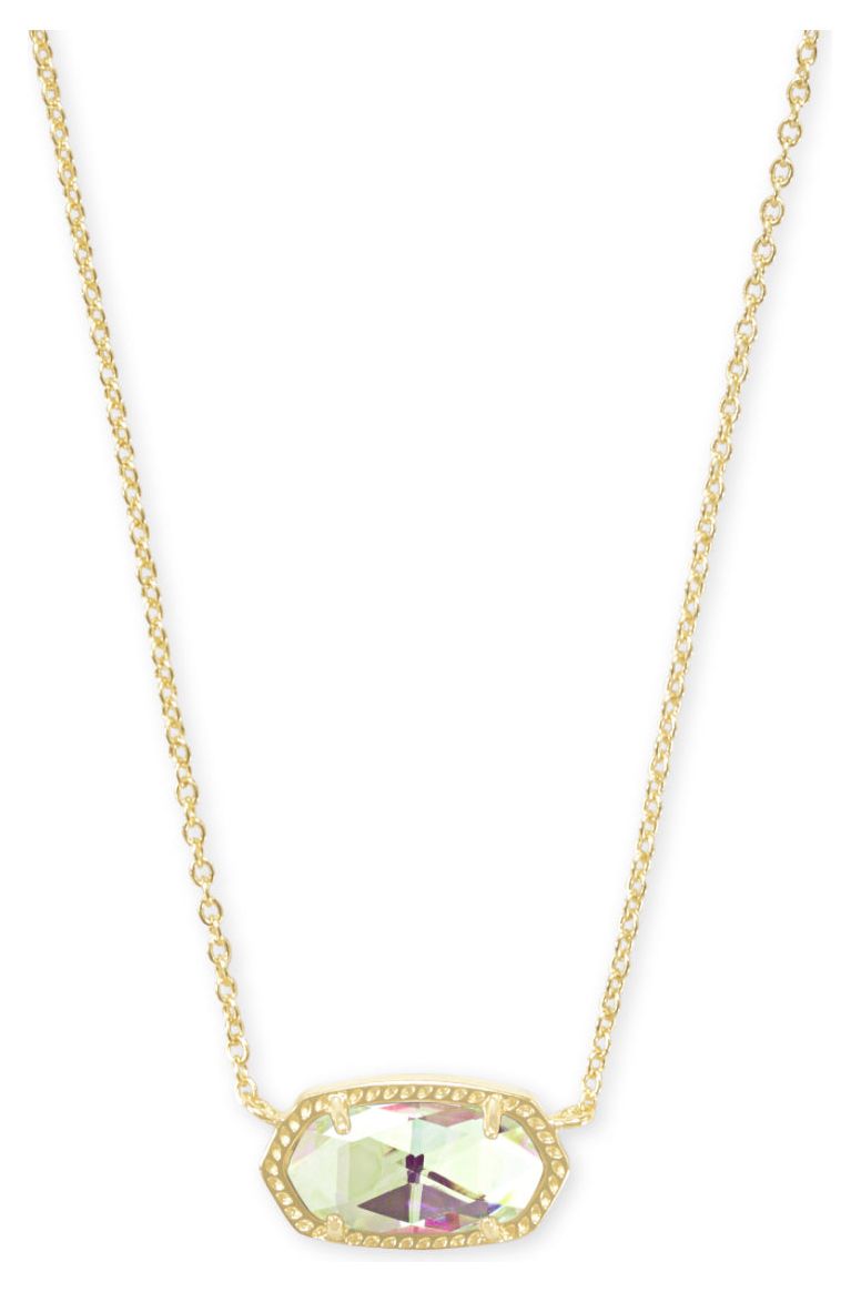 Kendra Scott| ELISA SHORT PENDANT NECKLACE GOLD DICHROIC GLASS