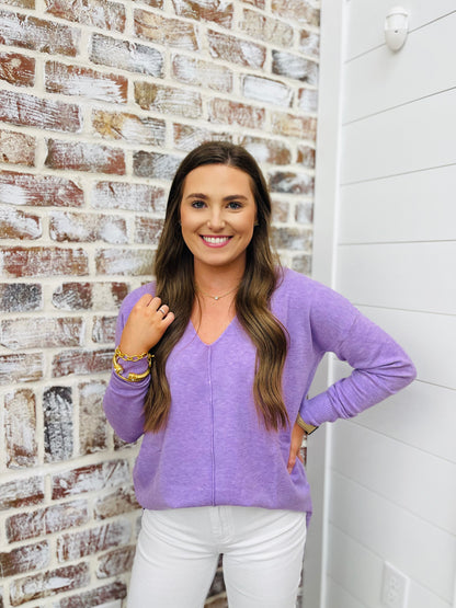 Lavender Front Seam Top