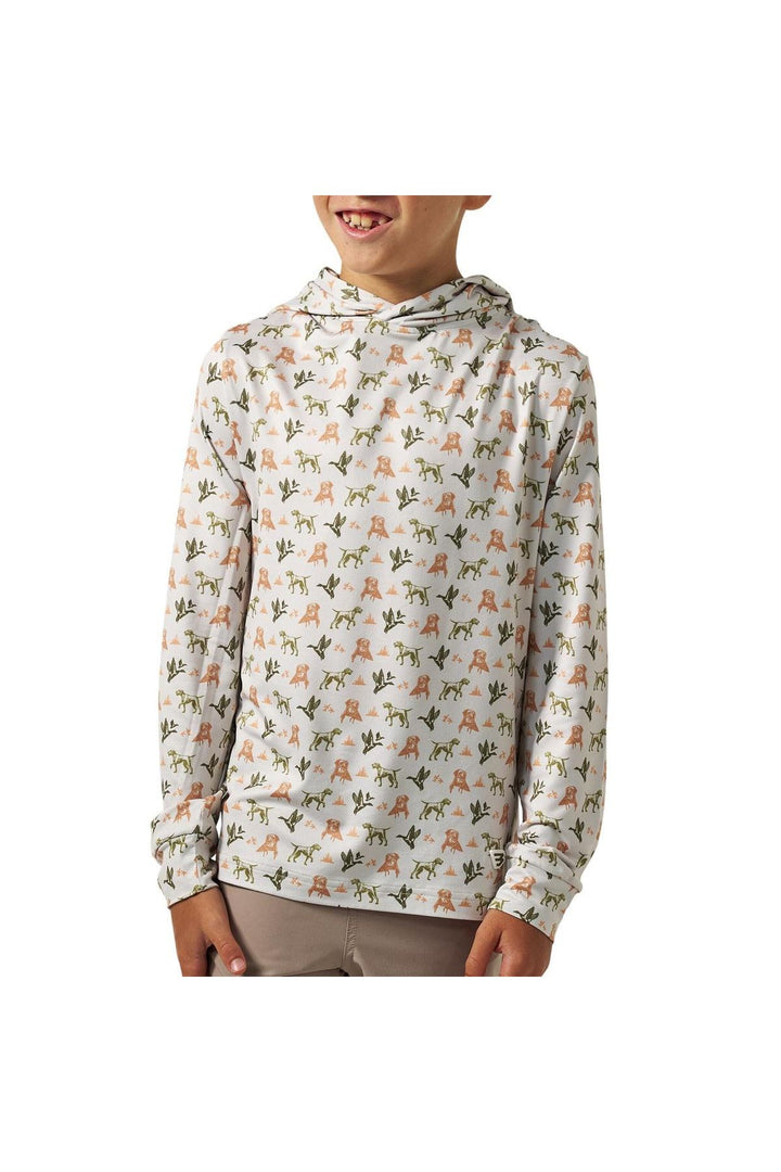 Burlebo Youth Performance Hoodie - Mallard Duck Dog