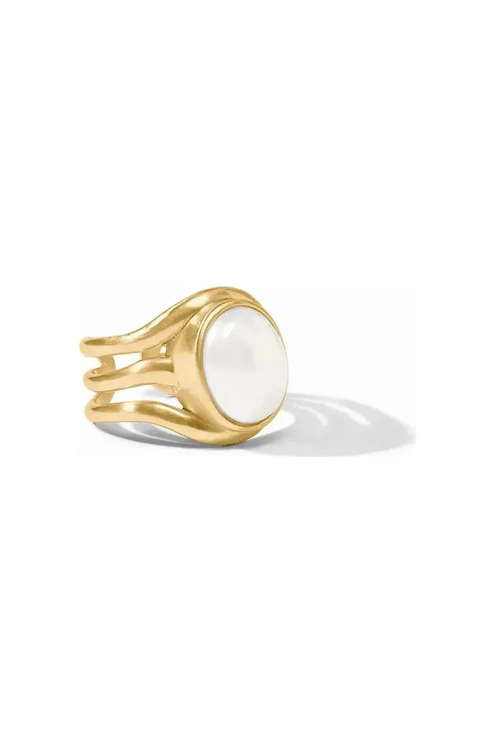 Julie Vos ~ wave stone ring ~ pearl