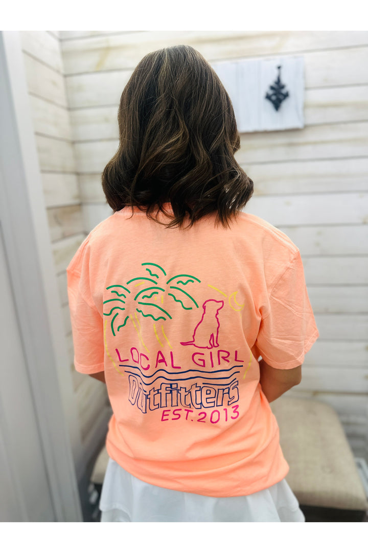 Local Girl | Neon Naturdays SS Tee  - Cantaloupe