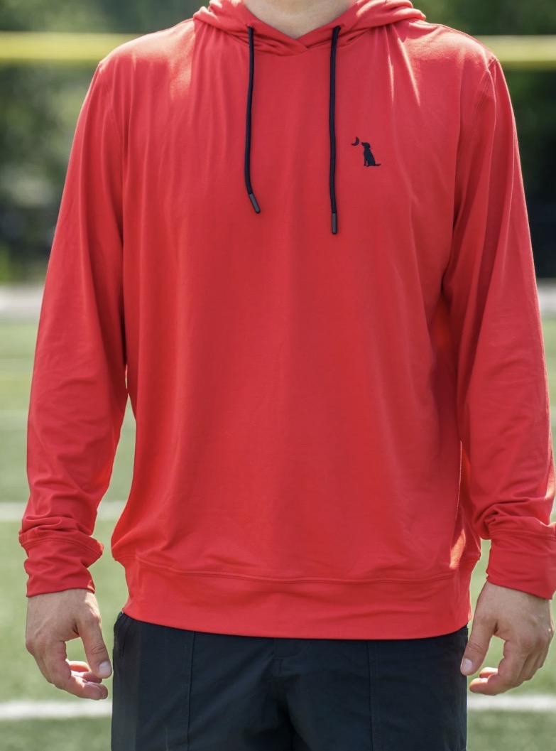 Local Boy| Hemlock Hoodie~ Red & Blaxk