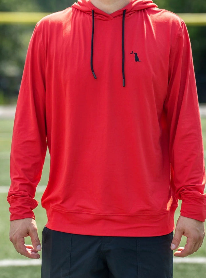 Local Boy| Hemlock Hoodie~ Red & Blaxk