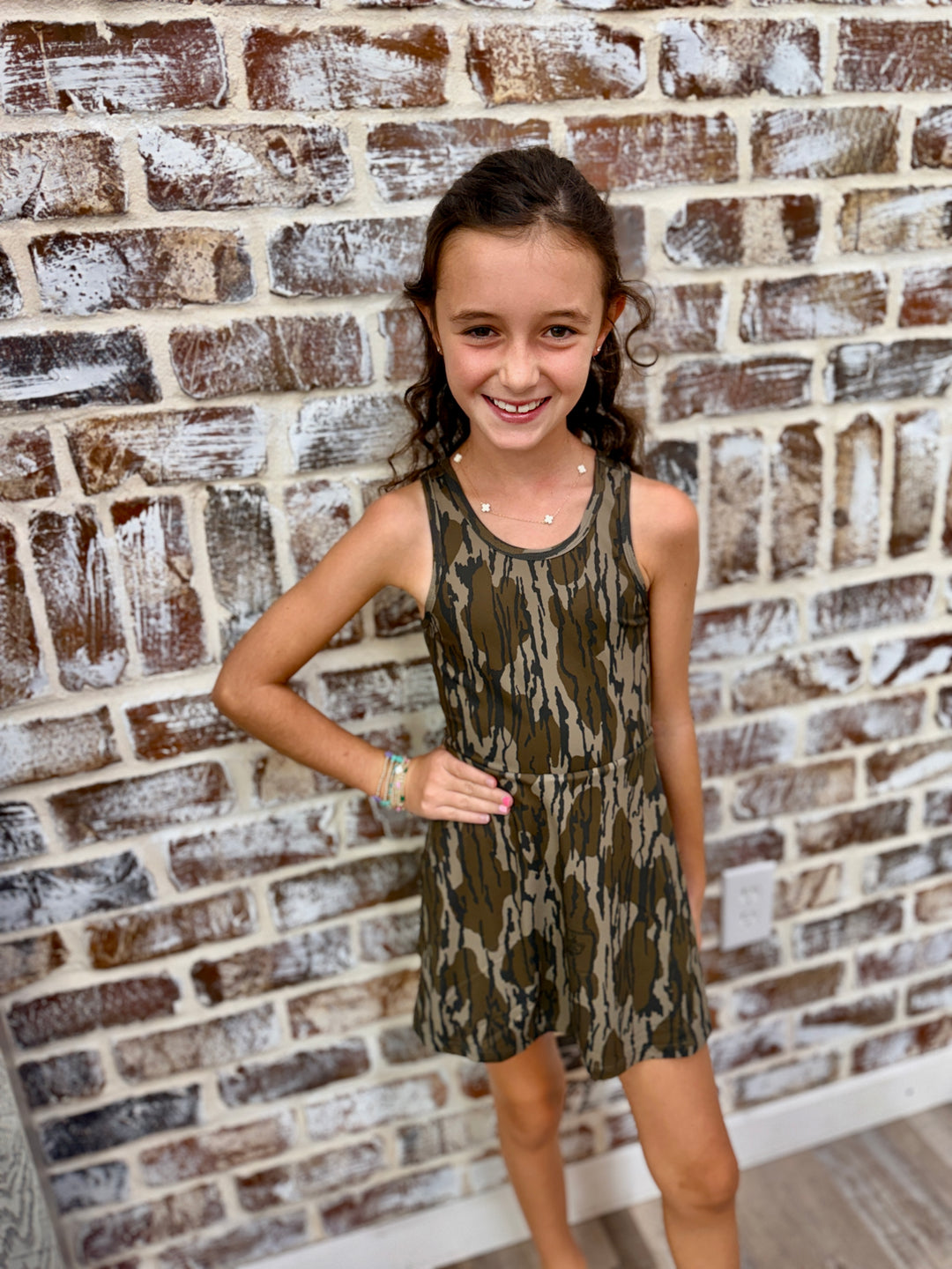 Girls LITTLE DELTA ACTIVE DRESS | MOSSY OAK BOTTOMLAND CAMO