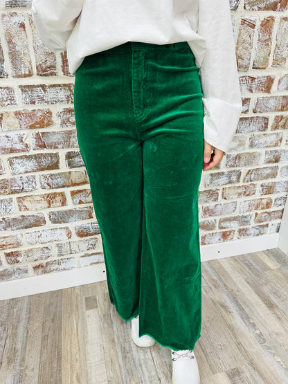 Hunter Green Bow Pocket Pant