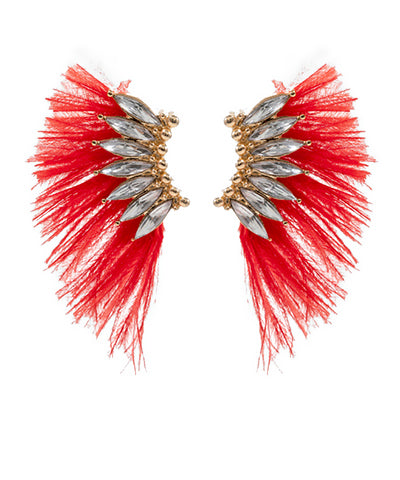 Game-day Fur Wing Earrings