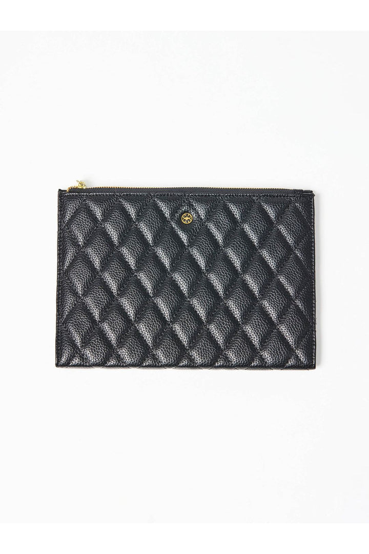 Mary Square Essential Quilted Organizer | Black