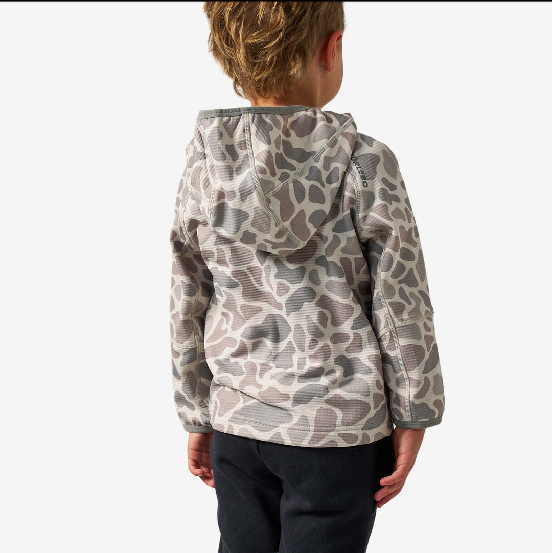 Burlebo | Youth Blaze Tech - Quarter Zip - Classic Deer Camo