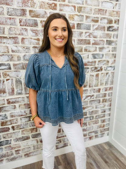 Denim Delight Top