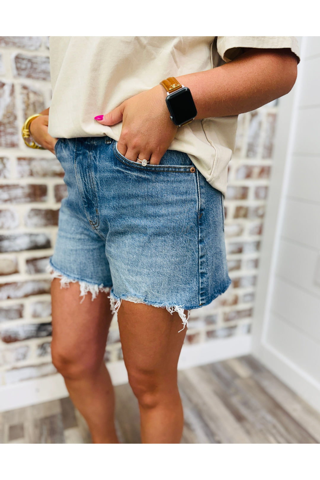 DAZE | THE KNOCKOUT HIGH RISE SHORT IN THRILL VINTAGE