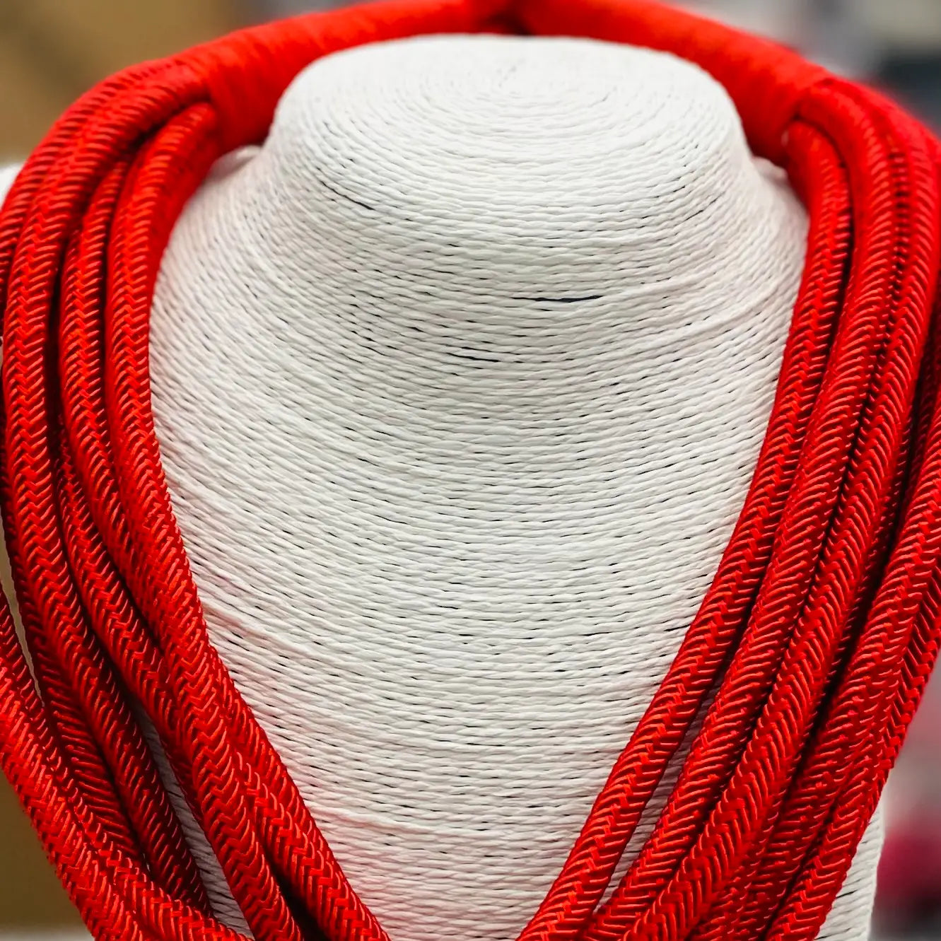 Slub 8-Strand Necklace (red)