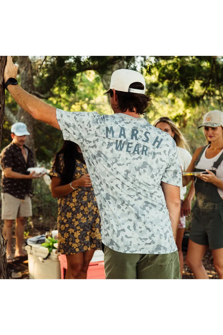 Marsh Wear| Stackhouse Tech Tee|granite foxhole camo