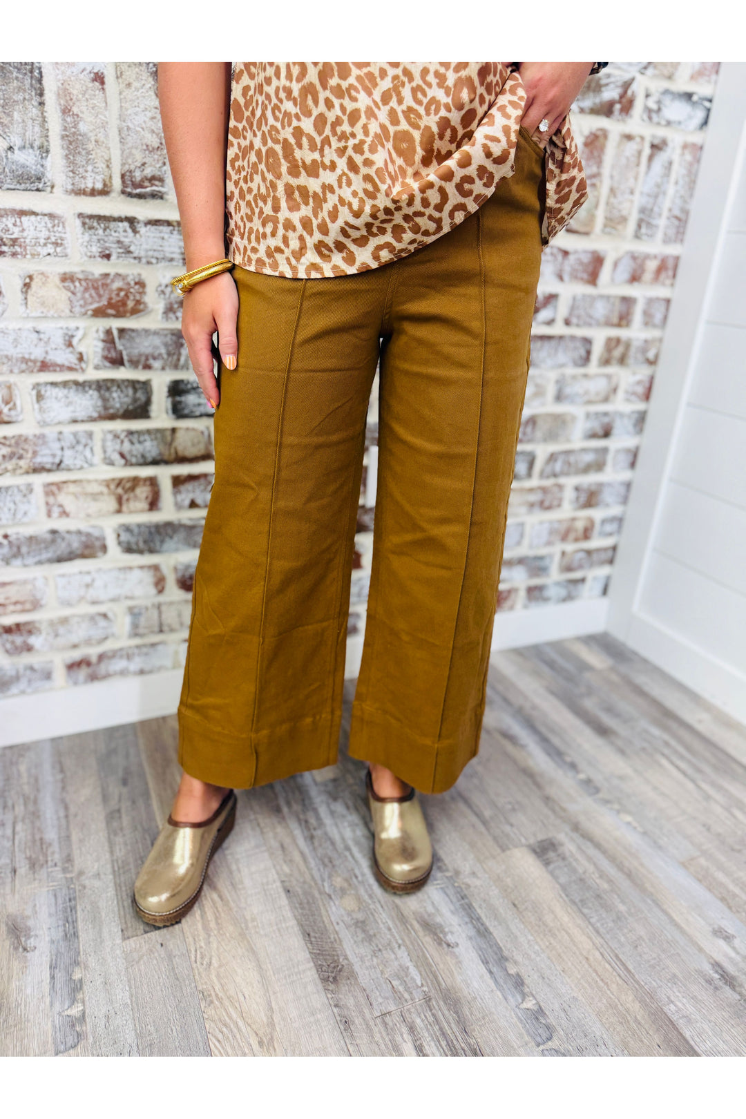 Camel Wide Leg Pants