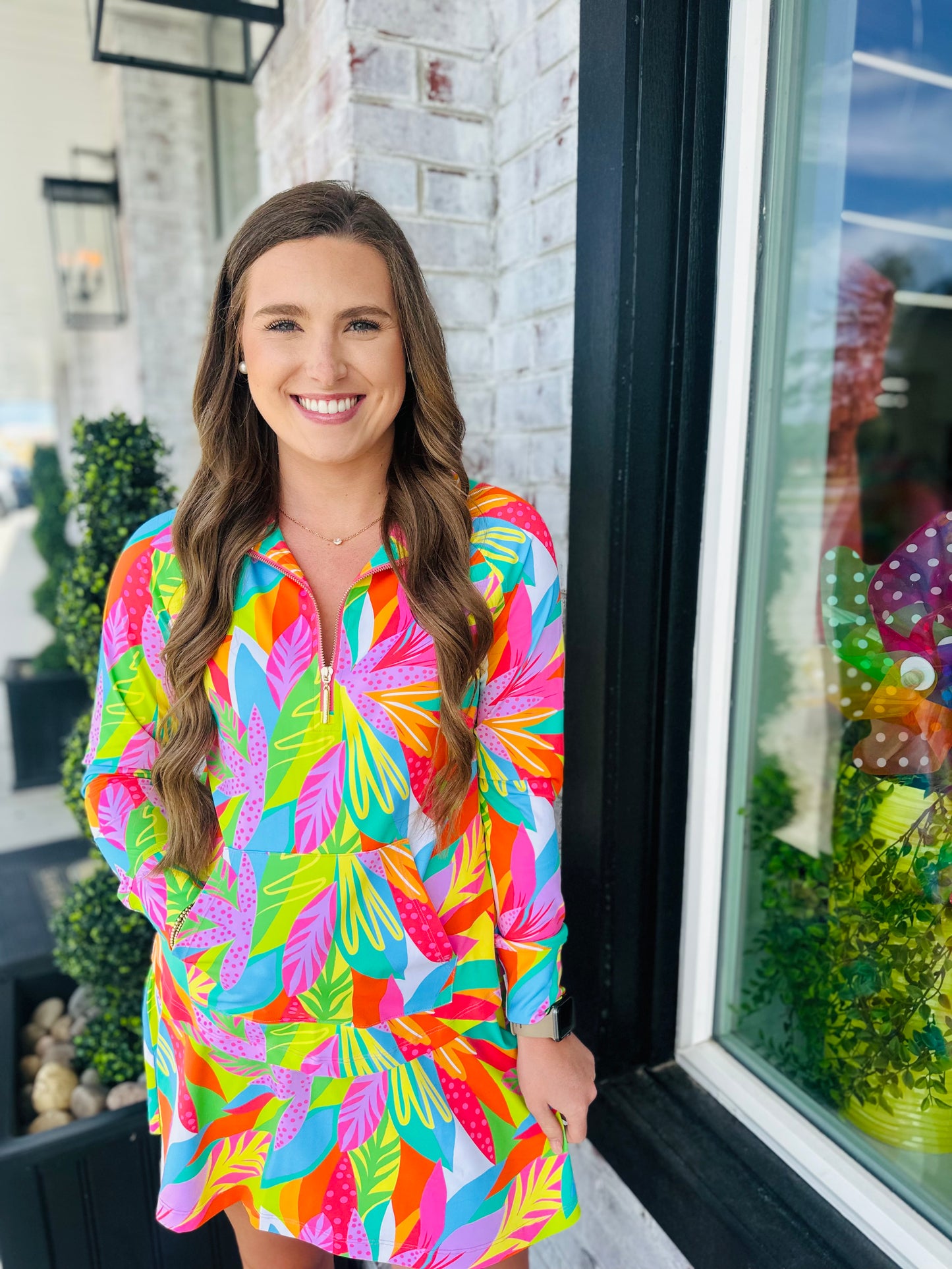 Get Tropical Hampton’s Half Zip TOP